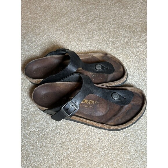 Birkenstock 43691 Gizeh Black Women's Sandal, Regular, US 6.5, EU 37 - Picture 2 of 7